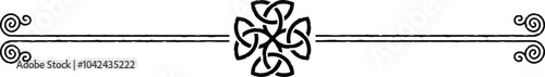 Double Lines Header - Celtic Triquetra Knot