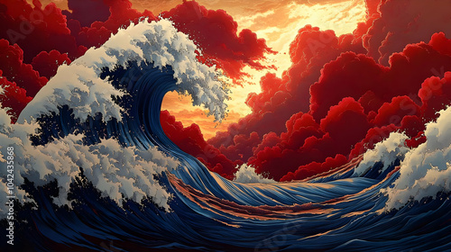 A dramatic ocean wave again...