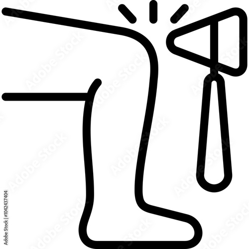 reflex icon illustration design with outline