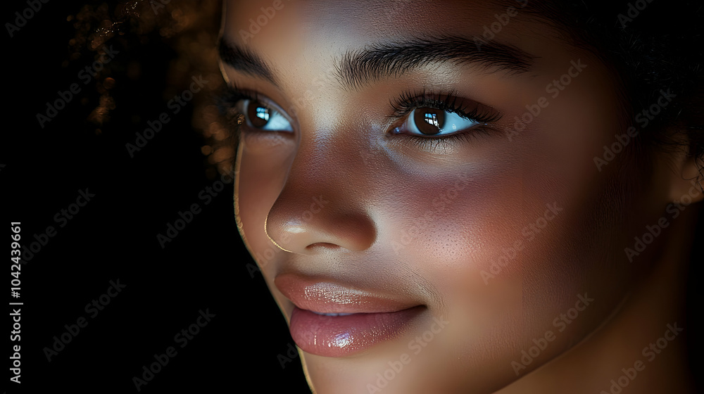 Close-up portrait of a young girl with natural beauty and expression. Close-up portrait of a young girl with natural beauty and expression.