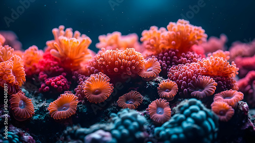 Vibrant underwater scene sh...
