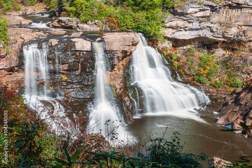 Blackwater Falls along the Blackwater River in Blackwater Falls State Park. Davis. West Virginia photo