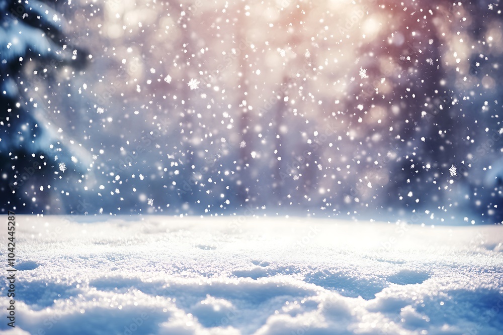 Naklejka premium christmas tree in the snow