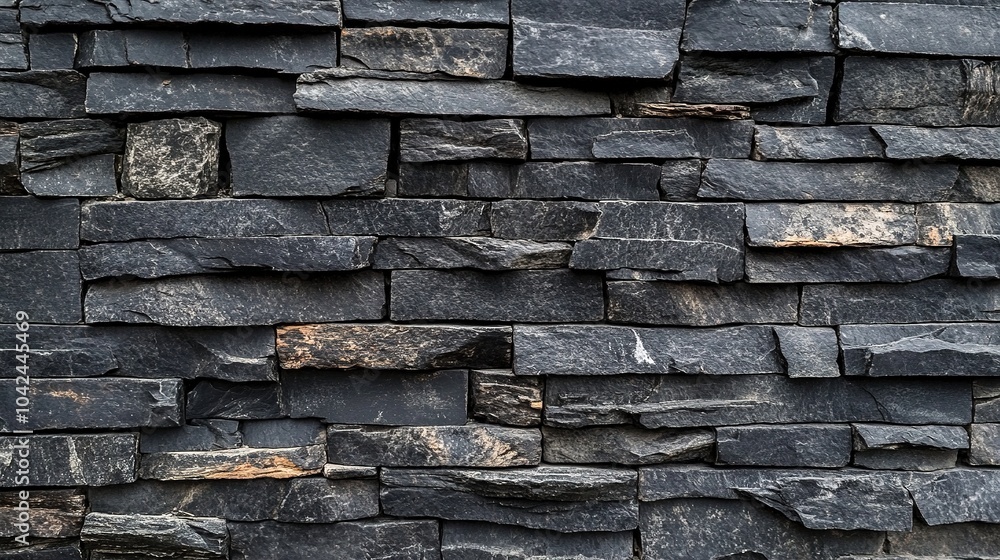 Naklejka premium Dark Stone Wall Texture for Background Use