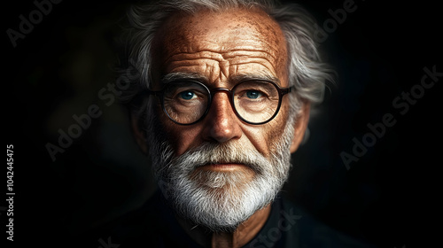 Portrait of an elderly man ...