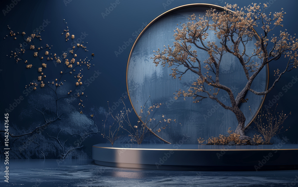 Naklejka premium Background of traditional China element e-commerce product display platform