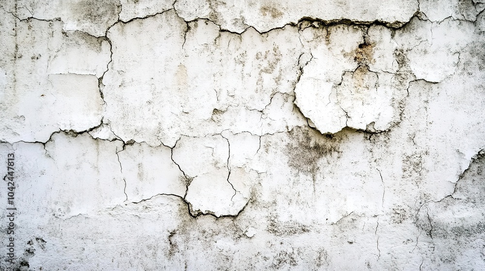 Cracked White Wall Texture for Background Use Cracked White Wall Texture for Background Use