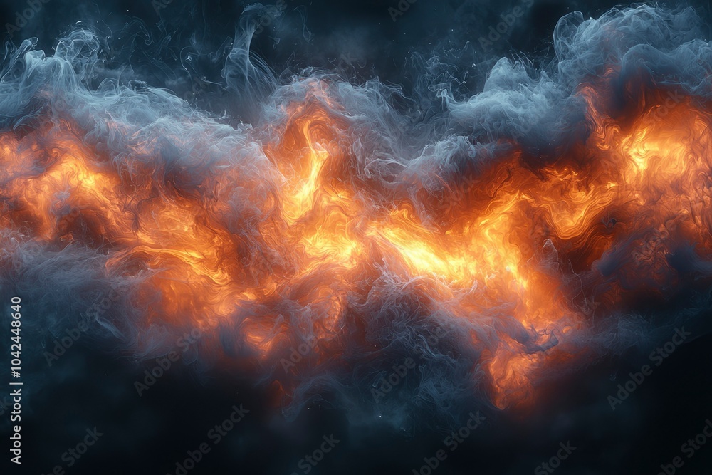 Abstract Swirling Smoke and Fire Pattern Abstract Swirling Smoke and Fire Pattern