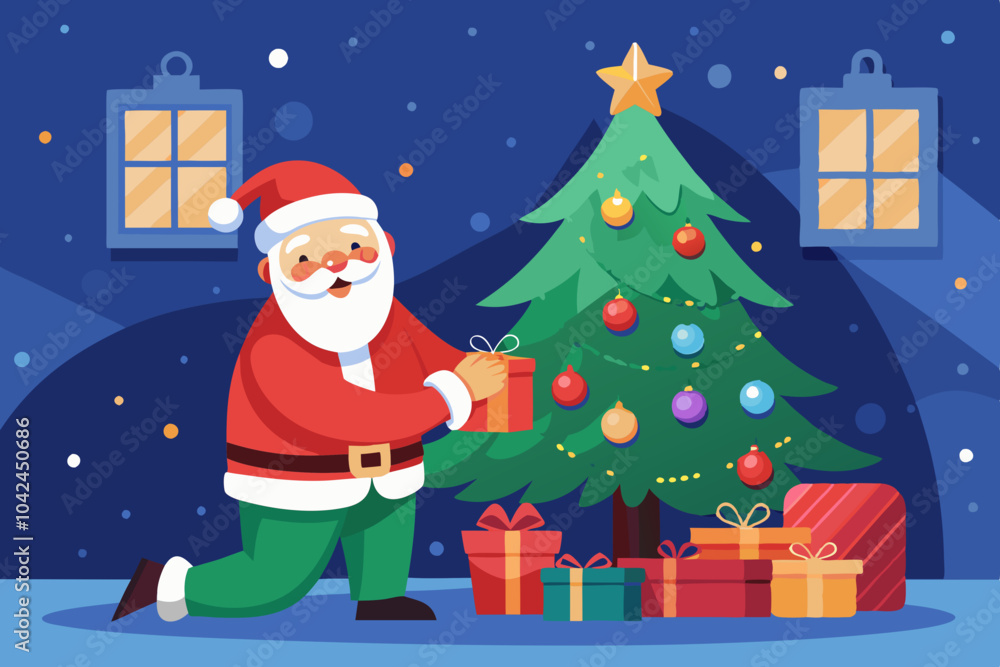 Christmas tree vector art illustration Christmas tree vector art illustration