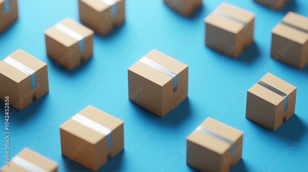 Rows of Cardboard Boxes Rows of Cardboard Boxes