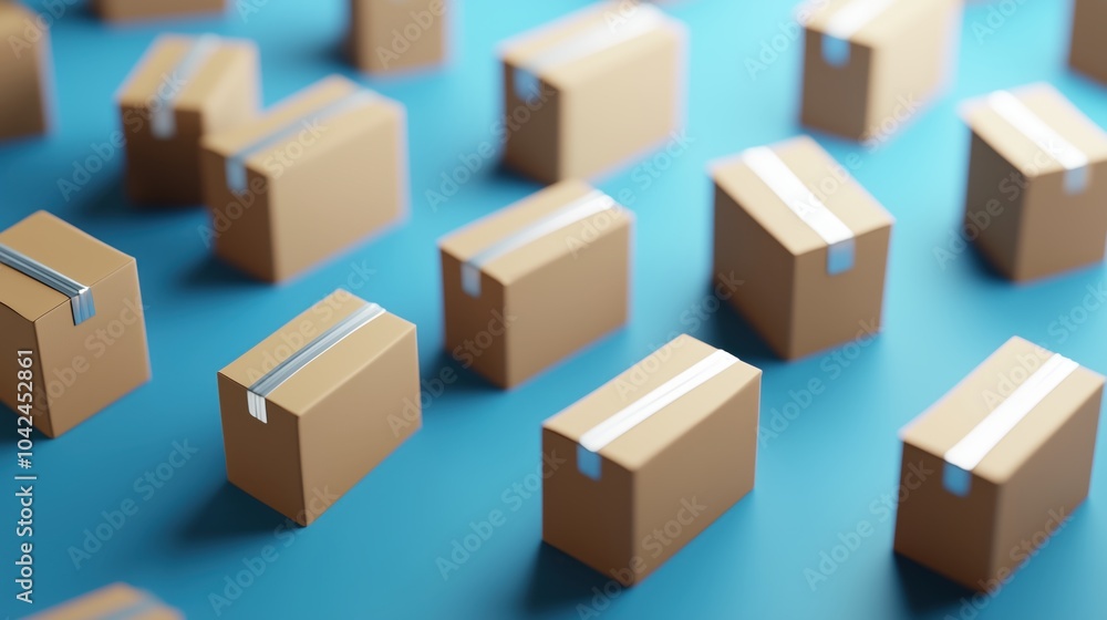 Rows of Cardboard Boxes Rows of Cardboard Boxes