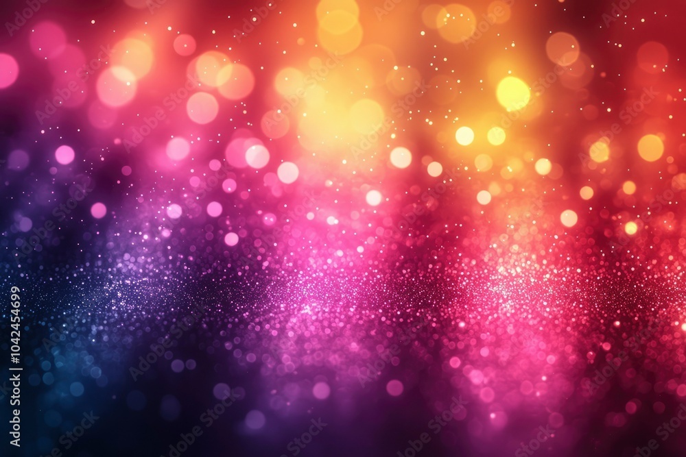 Fototapeta premium Abstract Blurred Background with Pink, Red, and Yellow Bokeh Lights