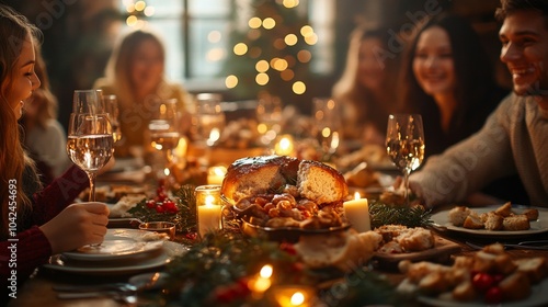 Cenas navideñas entre familiares y amigos, siempre están los niños que son el alma de la Navidad.