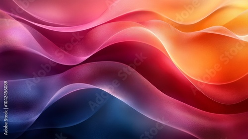 Wallpaper Mural Colorful wave patterns blend seamlessly, showcasing a gradient of red, pink, and blue. The fluid design creates a dynamic and captivating visual aesthetic, perfect for artistic inspiration. Torontodigital.ca