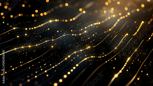 Abstract golden light waves...