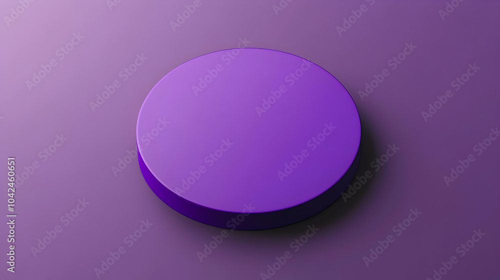Empty Circular Mockup on Purple Background