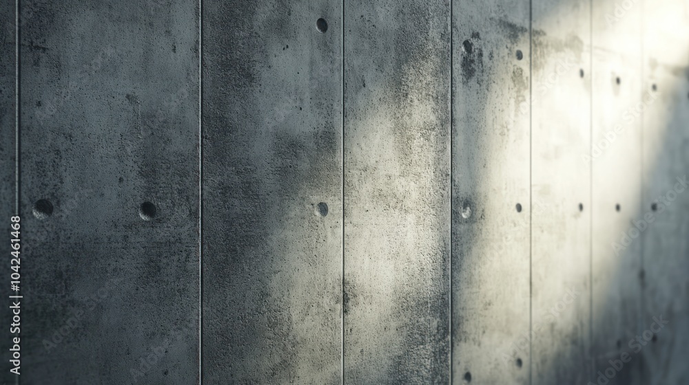 A close-up of a textured concrete wall with a beam of light shining on it. A close-up of a textured concrete wall with a beam of light shining on it.