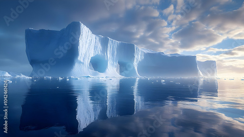 Majestic iceberg reflecting...