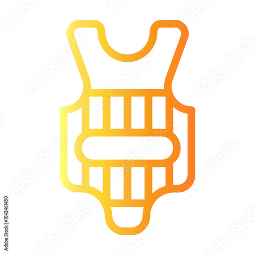 fencing protector Line Gradient Icon