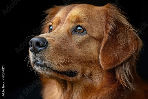 A Close-Up Portrait of a Golden Retriever's Face