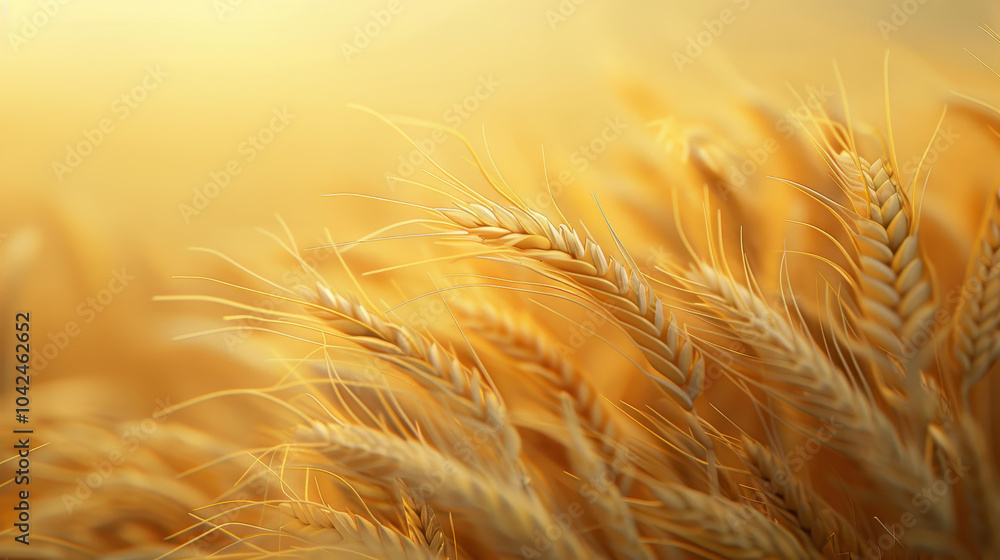 A vibrant closeup of golden wheat ears swaying gently, capturing the essence of summers harvest season. A vibrant closeup of golden wheat ears swaying gently, capturing the essence of summers harvest season.