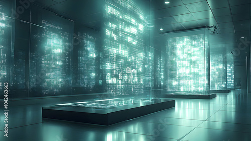 Futuristic data storage roo...