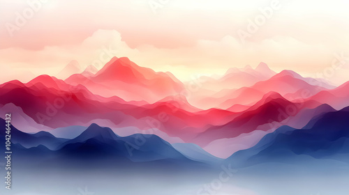 Abstract landscape with lay...
