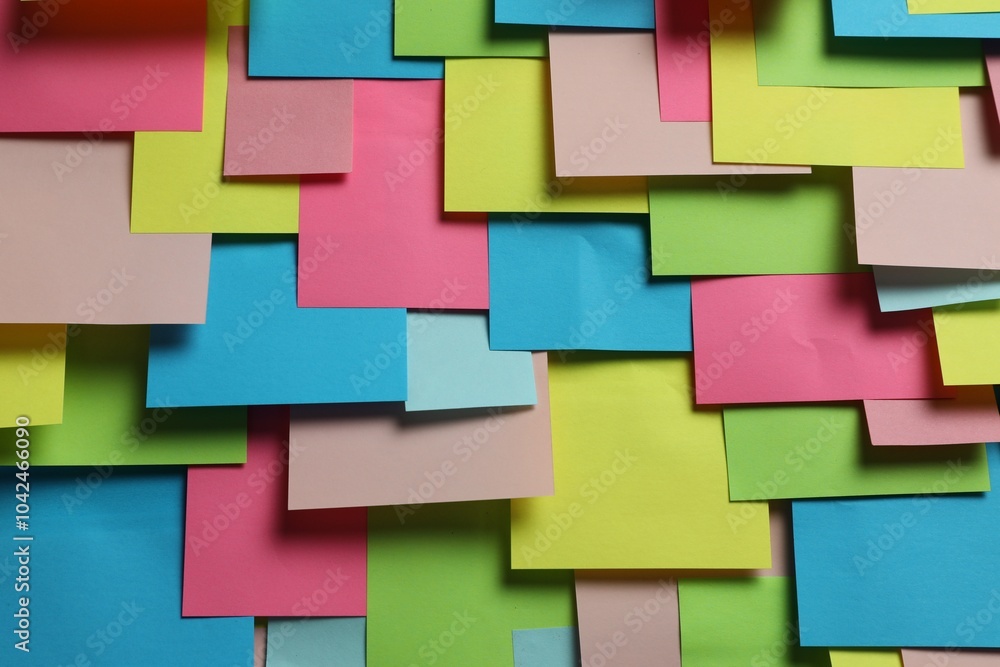 Colorful paper notes as background, closeup view Colorful paper notes as background, closeup view