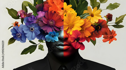 A surreal portrait blending...