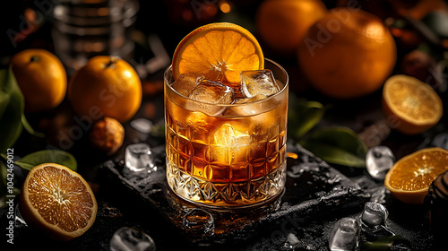 A refreshing cocktail with ...