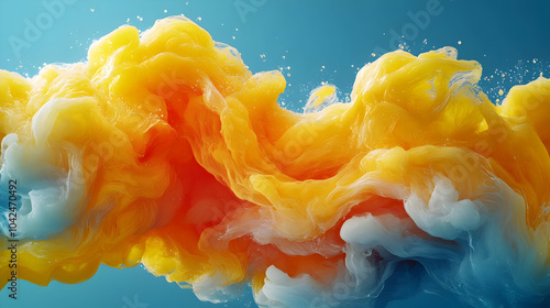 Vibrant abstract wave of co...