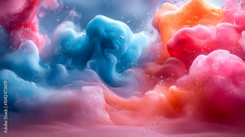 Colorful abstract clouds in...