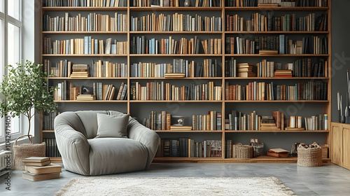 Cozy reading nook with book...