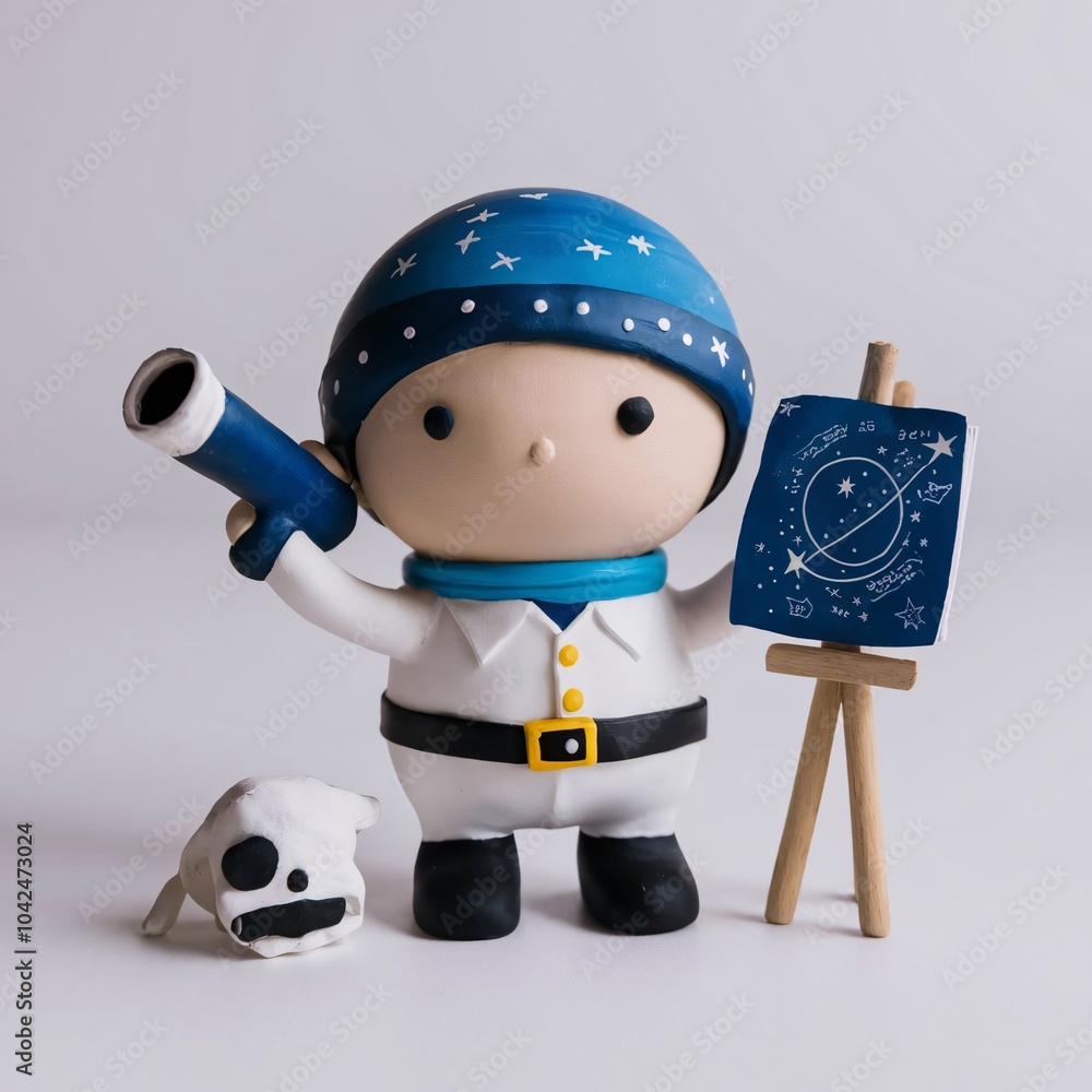 Naklejka premium This Little Astronomer Dreams Big