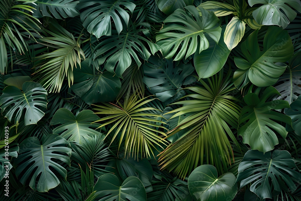 A close up of a bunch of green leaves A close up of a bunch of green leaves