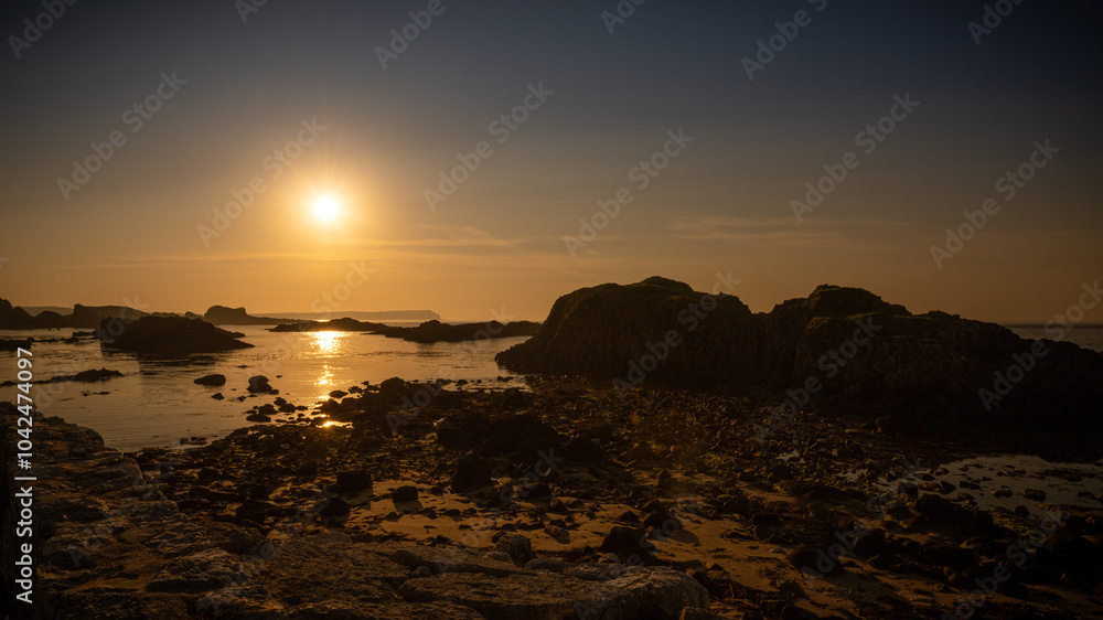 Sunset on an irish coastline Sunset on an irish coastline
