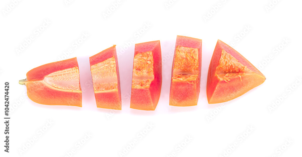 Papaya fruit isolated on white background Papaya fruit isolated on white background