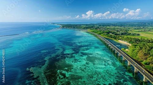 Wallpaper Mural Aerial View of a Bridge Connecting Two Islands Torontodigital.ca