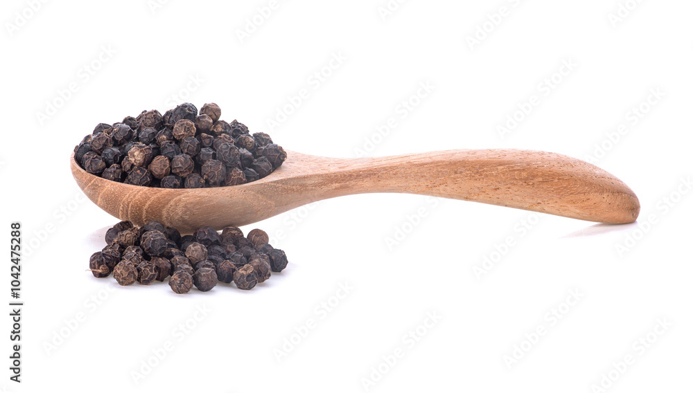 black peppercorns isolated on white background black peppercorns isolated on white background