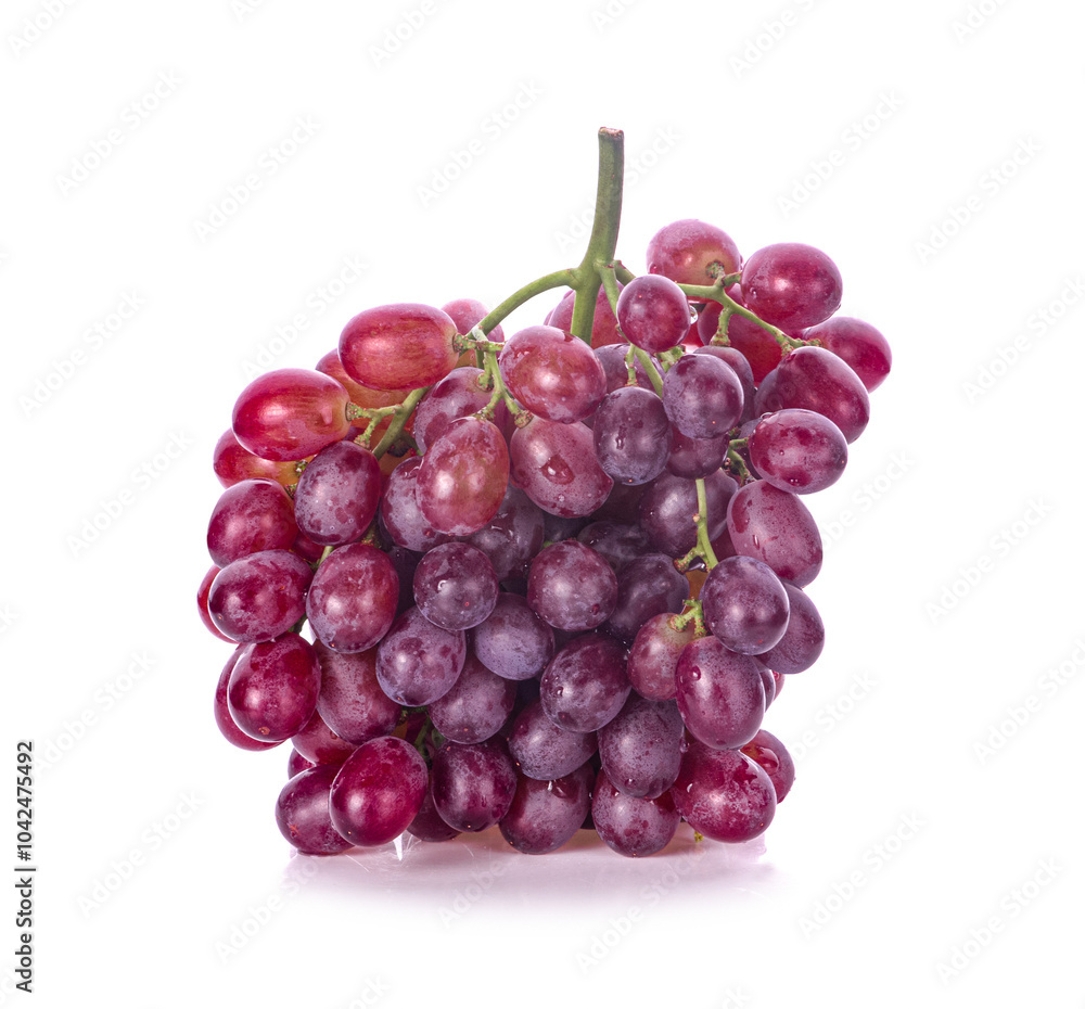 Red grapes photographed on white background Red grapes photographed on white background