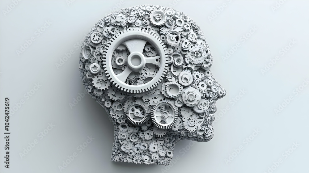 Cogs & Gears: A Mechanical Mind - 3D Rendering of Complex Thinking Cogs & Gears: A Mechanical Mind - 3D Rendering of Complex Thinking
