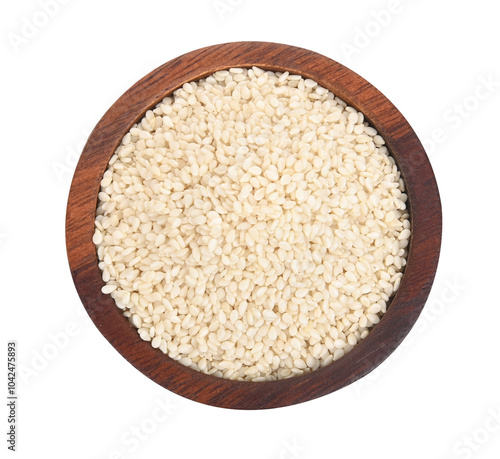 White sesame on white background