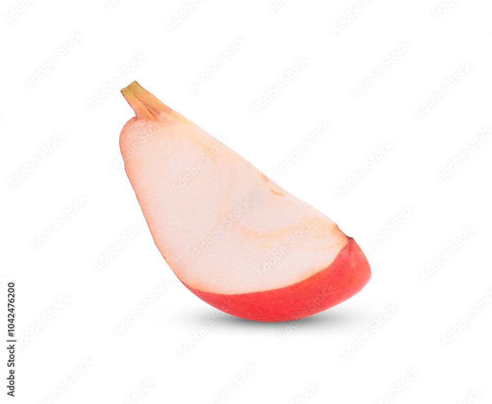 Fototapeta premium Red pear fruit on white background