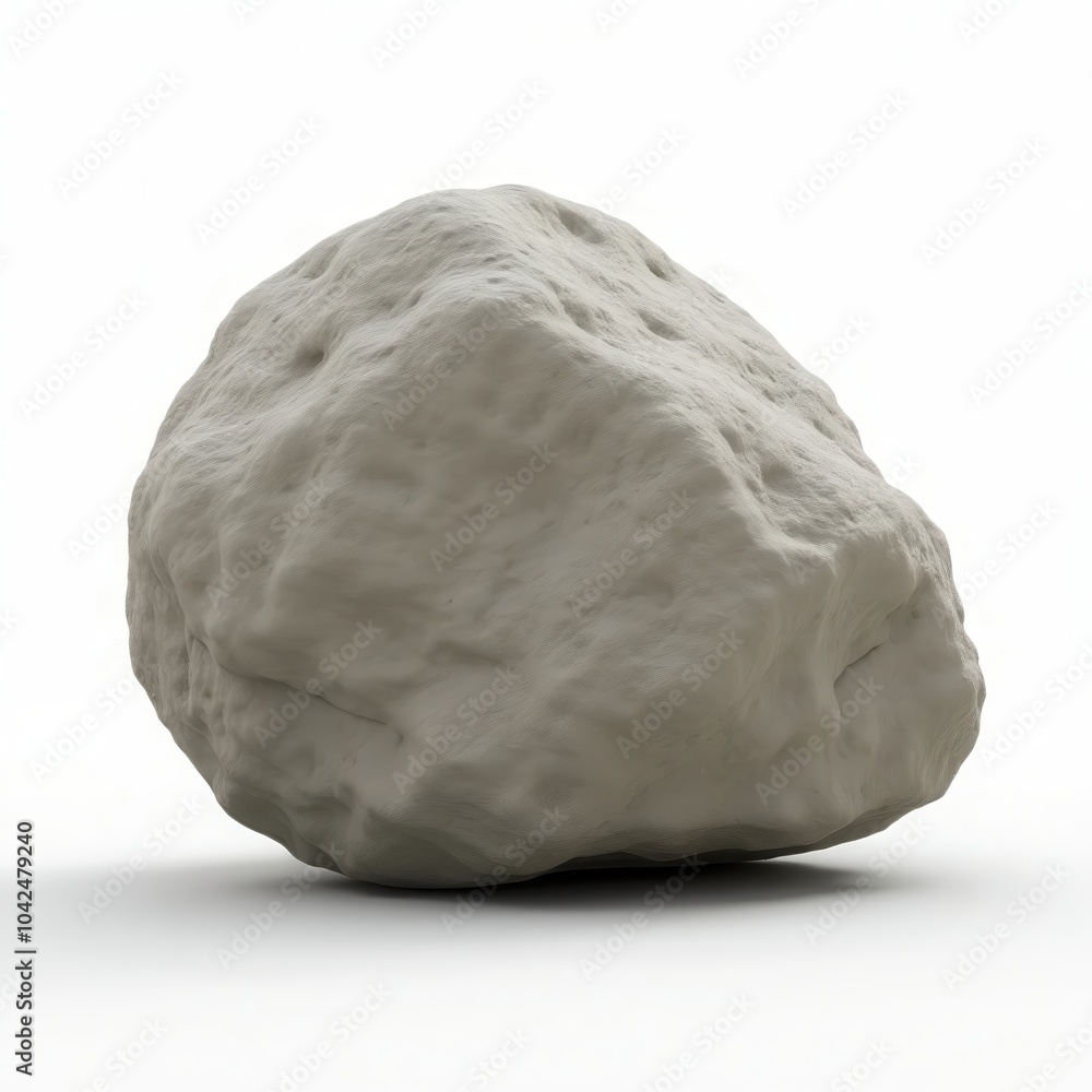 Obraz premium A realistic 3D rendering of a rough stone, ideal for backgrounds, environmental themes, or texture applications in various design projects.