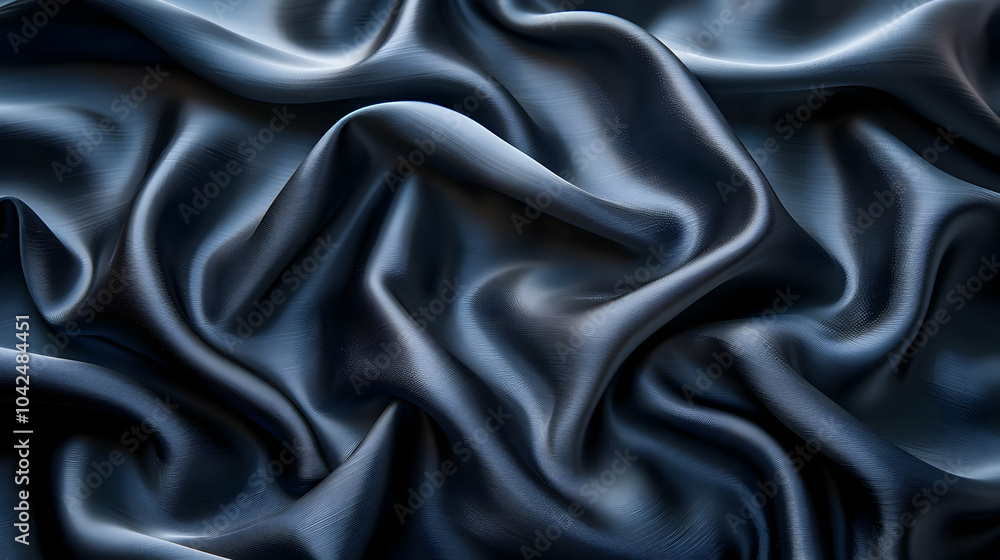 Abstract Dark Blue Fabric Drapes - Illustration Abstract Dark Blue Fabric Drapes - Illustration