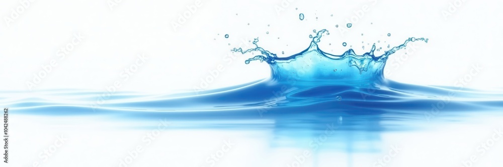 A serene water splash with vibrant blue tones, perfect for conveying freshness, purity, and fluidity in branding, health, or nature focused projects. A serene water splash with vibrant blue tones, perfect for conveying freshness, purity, and fluidity in branding, health, or nature focused projects.
