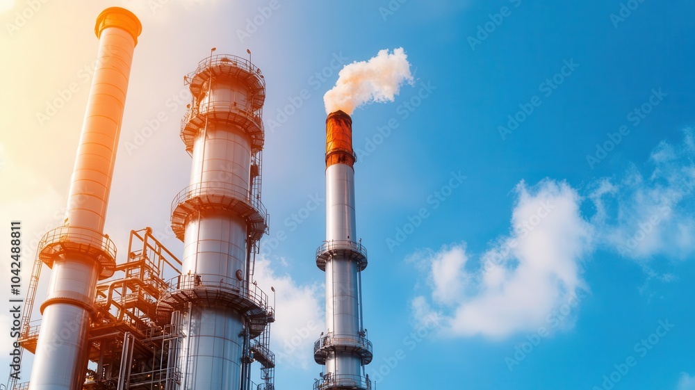 Closeup of oil extraction, raw material entering refinery, industrial feel Closeup of oil extraction, raw material entering refinery, industrial feel