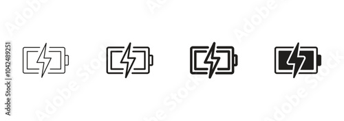 battery icon. battery Charging icon