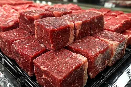 Amplia muestra de carnes maduradas, filetes, solomillos, bistec, carne de res y carnes rojas en sus diferentes cortes y variedades