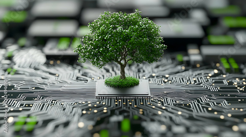 A tree on a circuit board s...